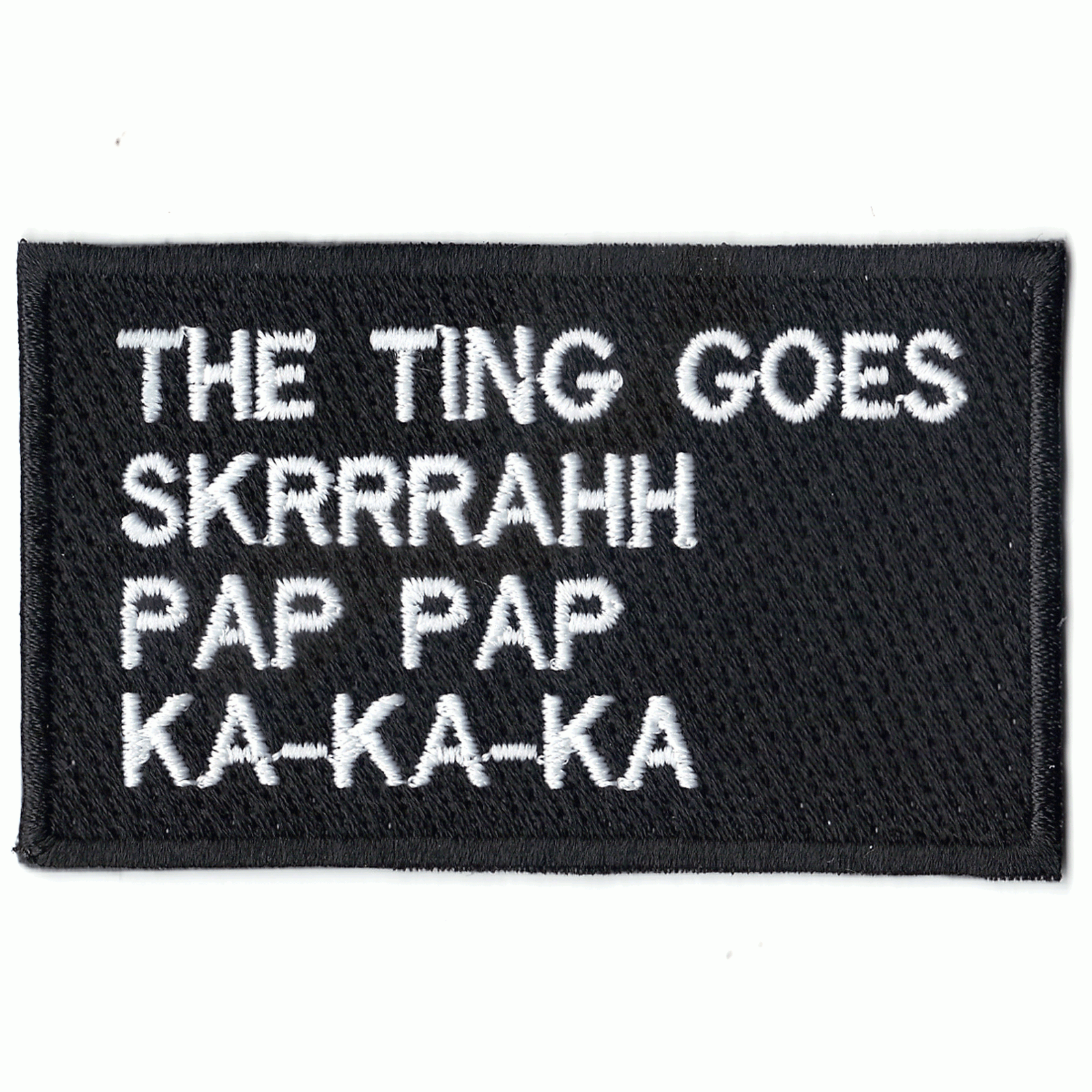 The Ting Goes Script Iron on Patch