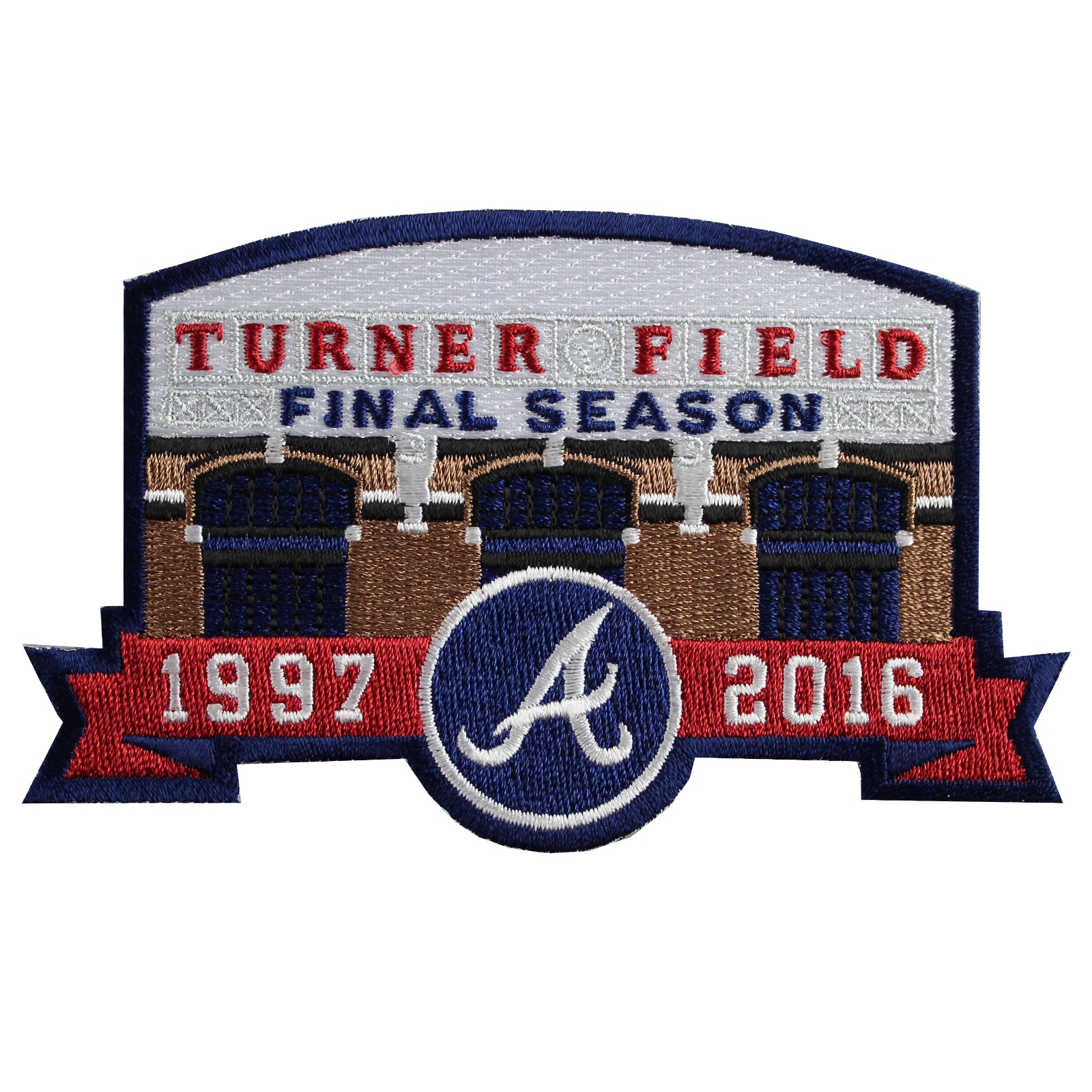 2016 Atlanta Braves Turner Field Final Season Jersey Sleeve Patch