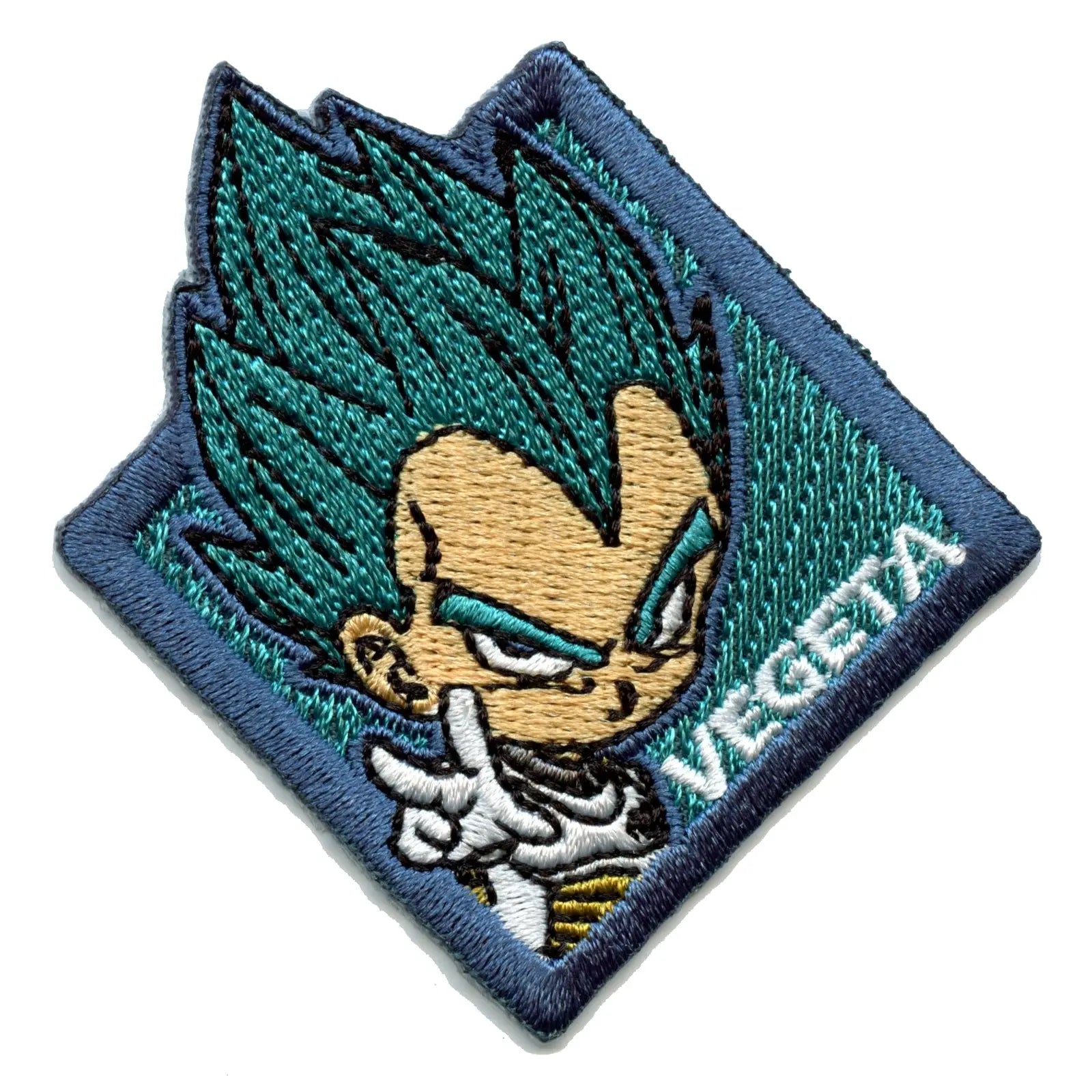 Dragon Ball Z Blue Vegeta Character Square Anime Embroidered Iron On Patch
