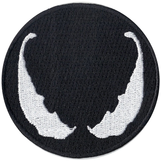 Black Spider Mask Logo Embroidered Iron On Patch