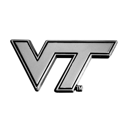 Virginia Tech University Premium Solid Metal Chrome Plated Car Auto Emblem