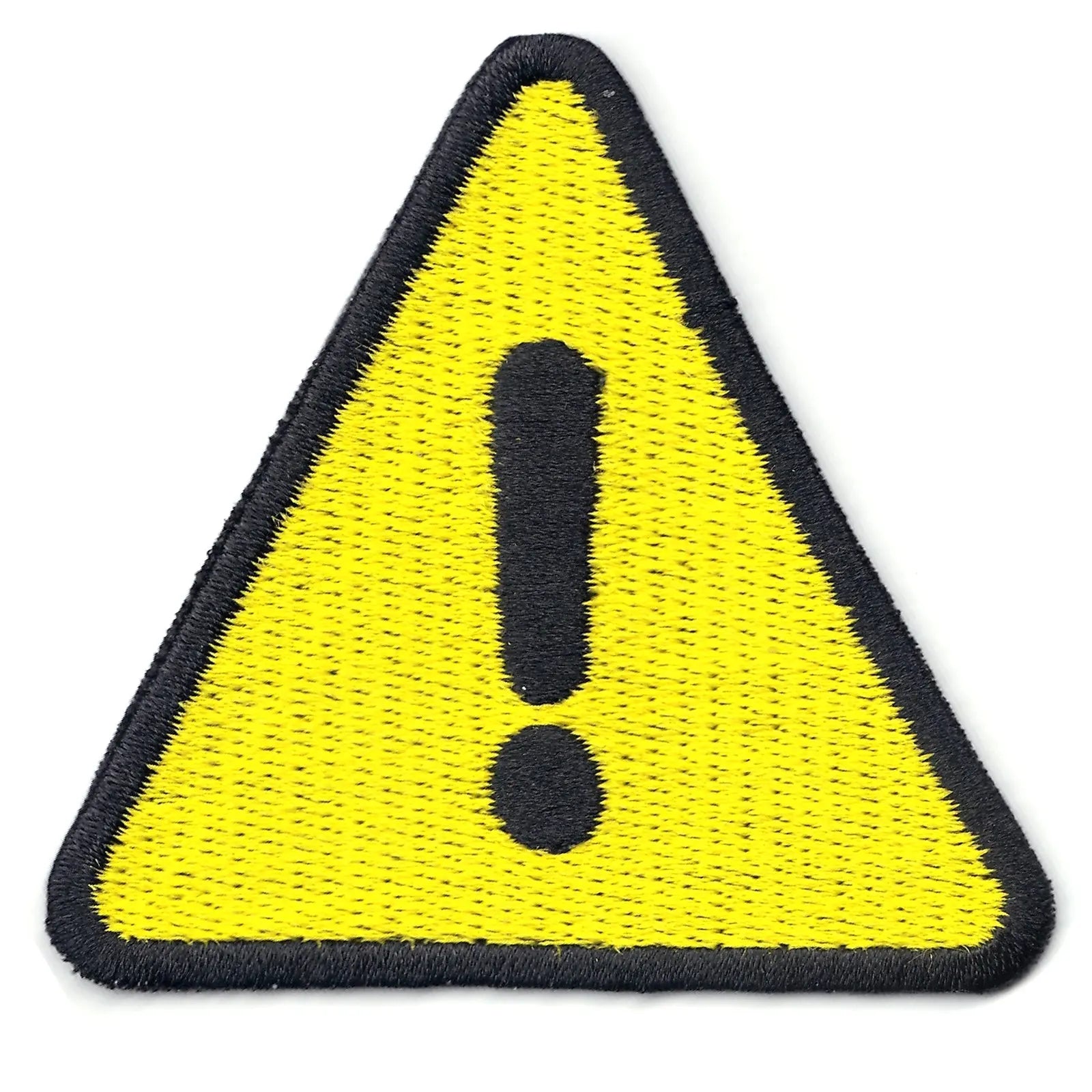 Warning Yellow Street Sign Iron On Patch