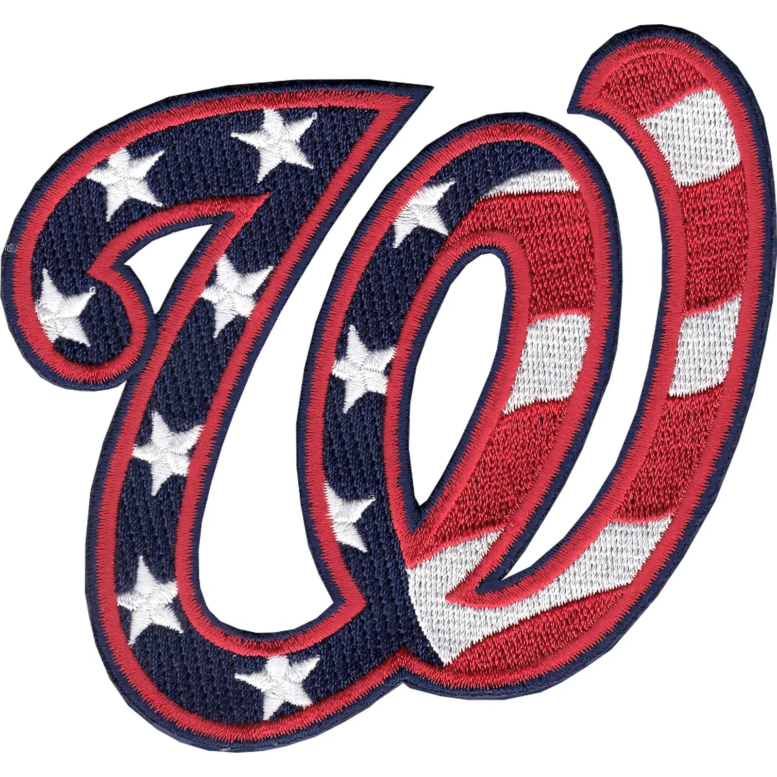 Washington Nationals 'W' Hat Logo Patch (Stars and Stripes)