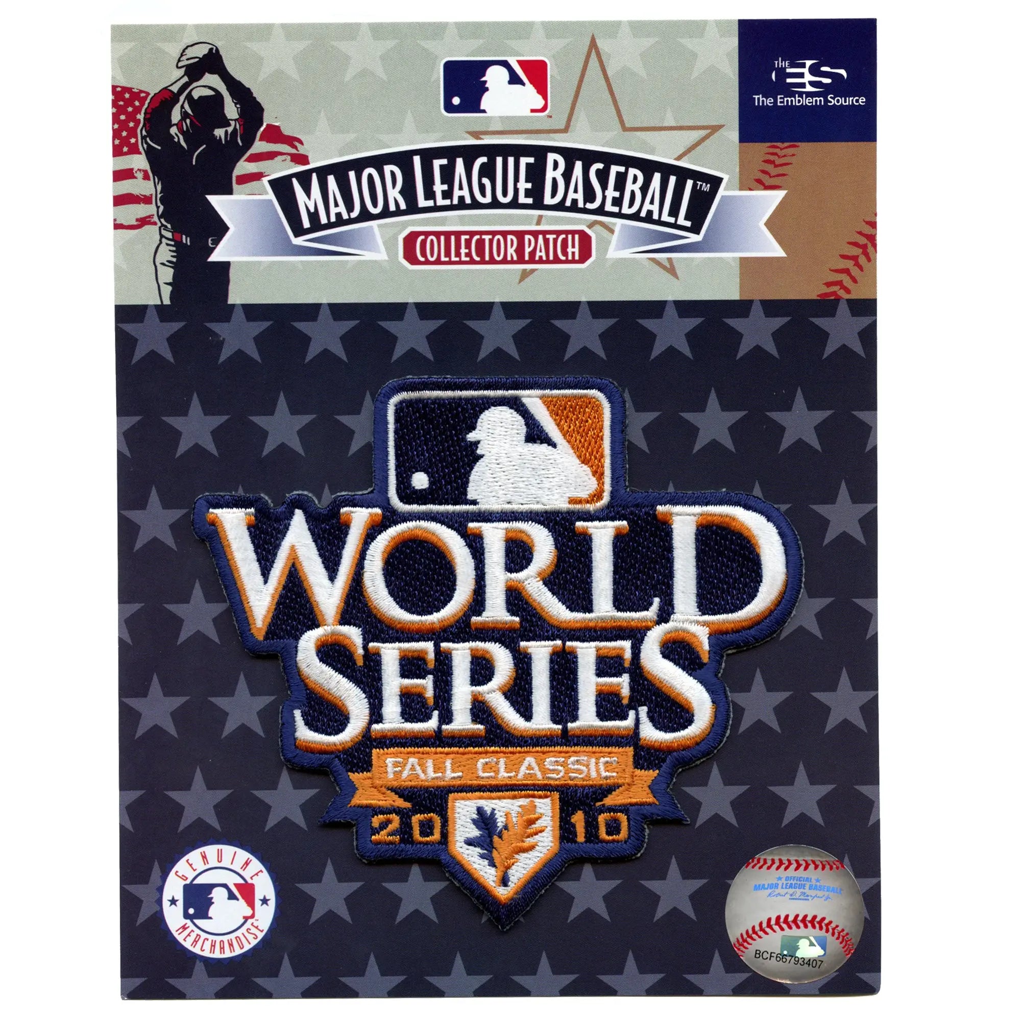 Écusson sur la manche du maillot avec logo de la Série mondiale MLB 2010, classique d'automne