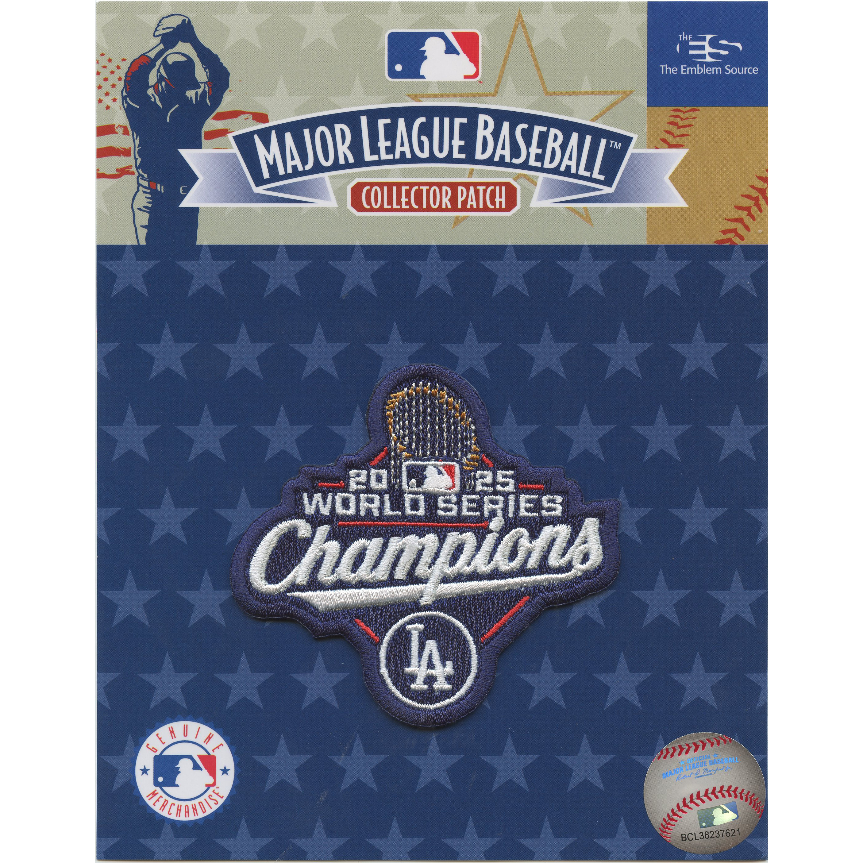 2025 MLB World Series Champions Los Angeles Dodgers Jersey Patch
