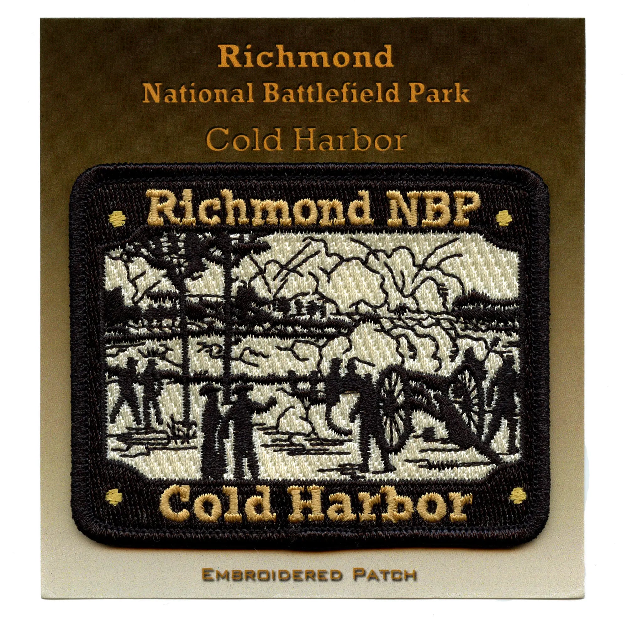 Patch du champ de bataille national de Richmond Guerre civile Virginie Cold Harbor brodé à repasser