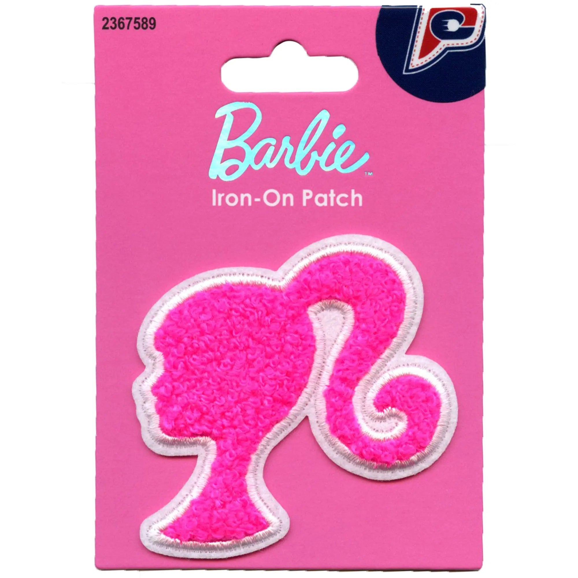 Barbie Pink Side Silhouette Patch Doll Toy Movies Chenille Iron On