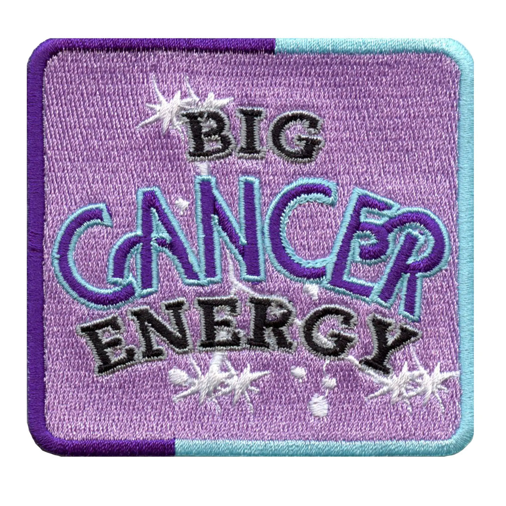 Grand patch énergétique Cancer Constellation Zodiac Box brodé thermocollant