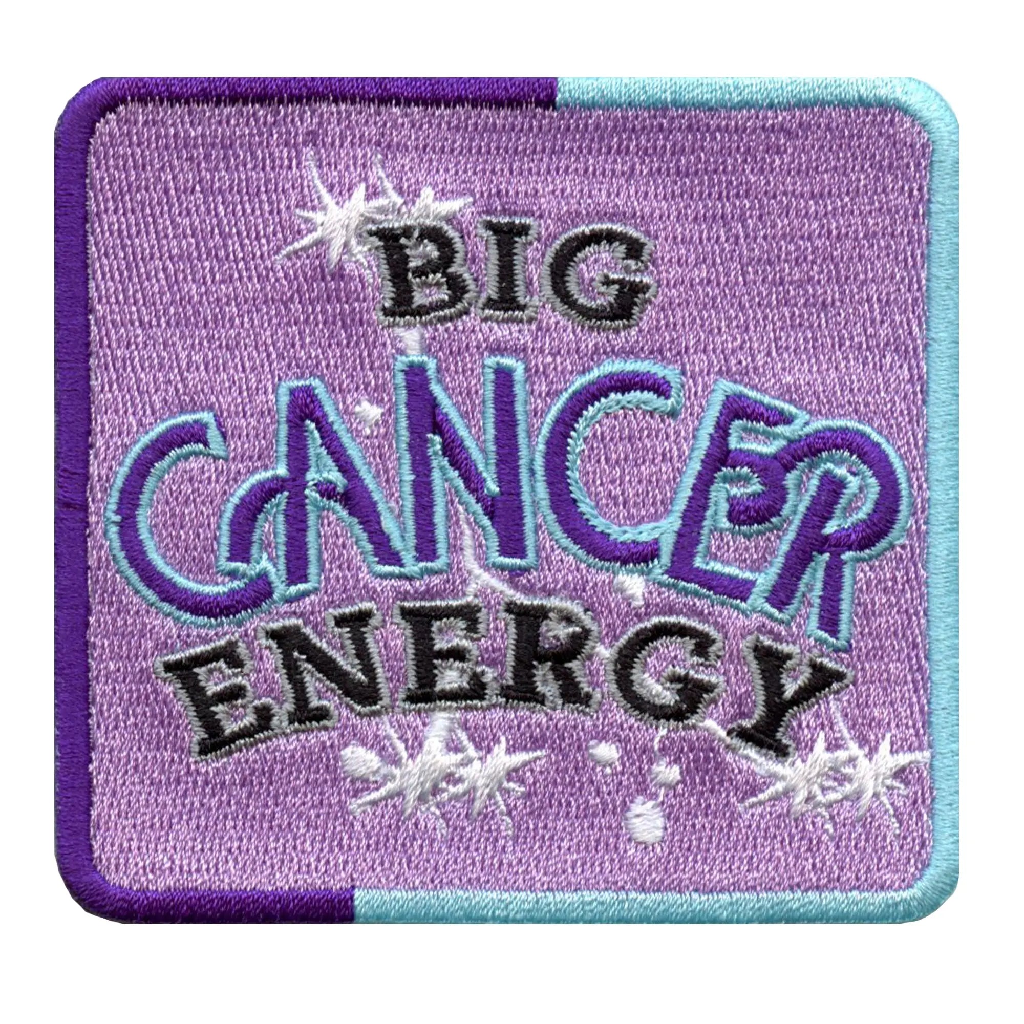 Grand patch énergétique Cancer Constellation Zodiac Box brodé thermocollant