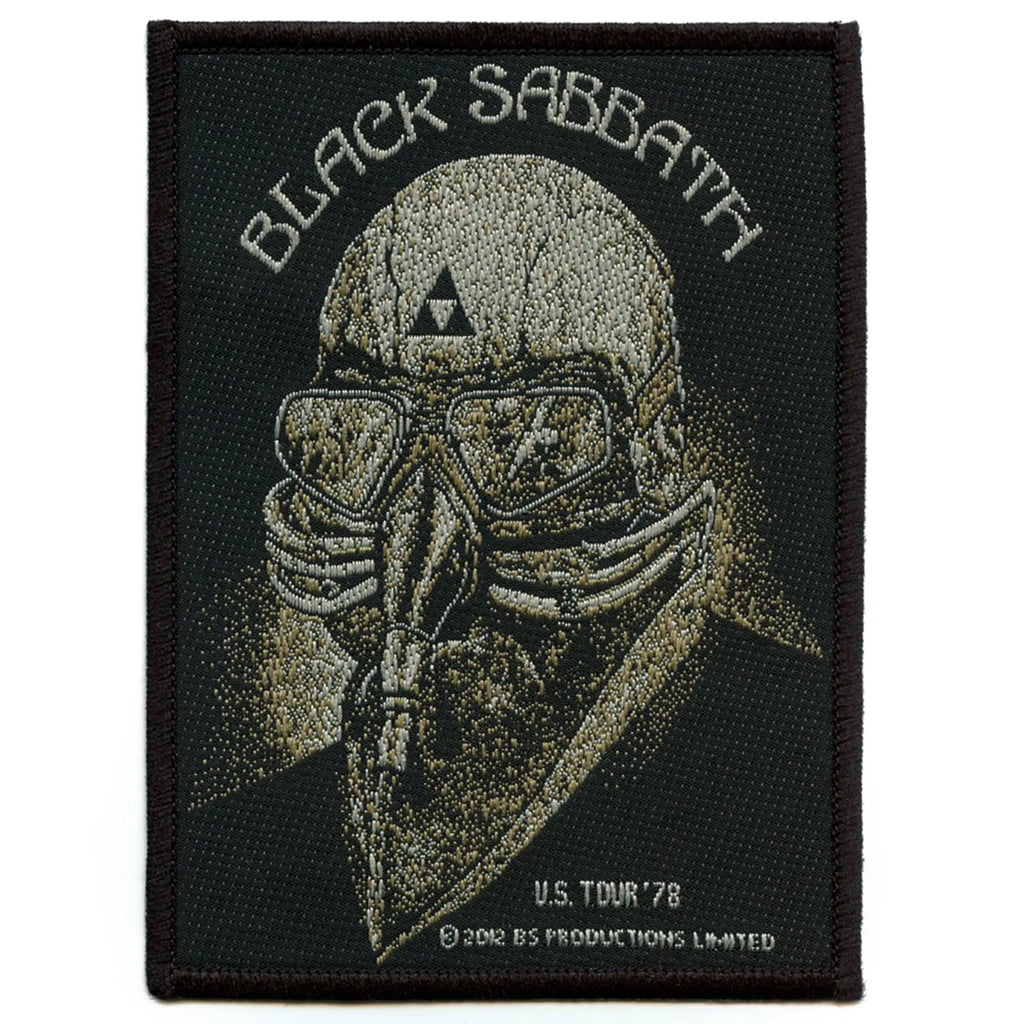 Black Sabbath Gas Mask Patch US Tour '78 Woven Iron On