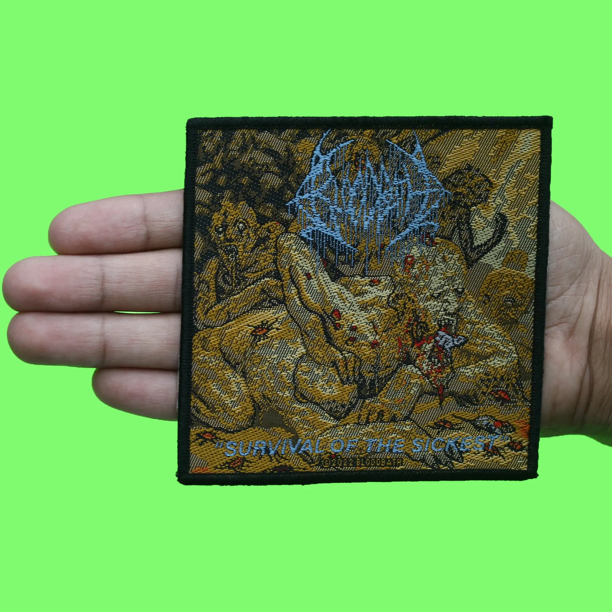 Bloodbath Rock Band Patch Survival of the Sickest Woven Iron-On