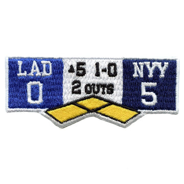 Los Angeles Trolling New York Patch Top Of Fifth Inning Game Scoreboard Embroidered Iron On