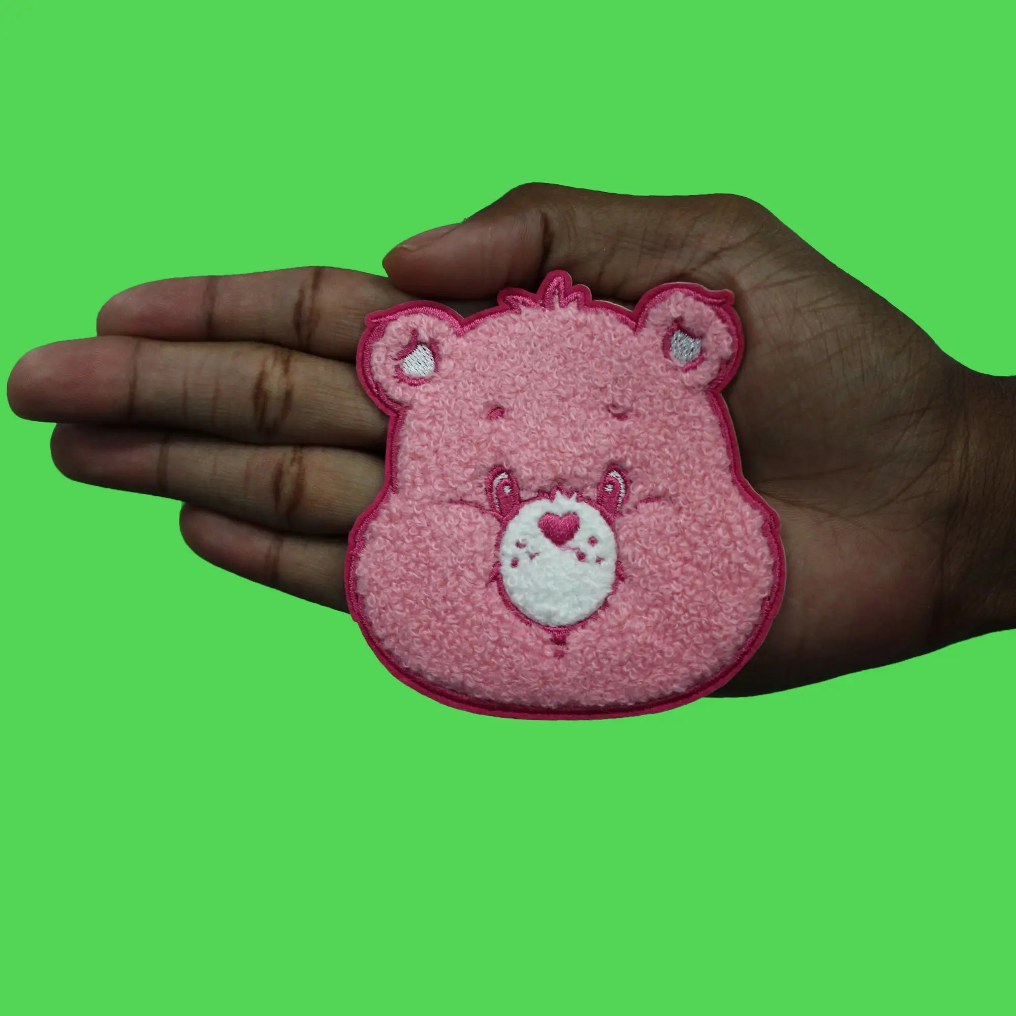 Patch brodé à repasser pour enfants avec dessin animé Care Bear arc-en-ciel