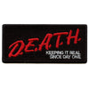 Patch brodé thermocollant « Keeping it Real » depuis le premier jour