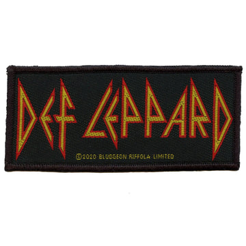 Def Leppard Strip Logo Patch English Rock Band Woven Iron On