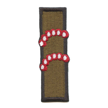 Demon Katana Sword Green Patch Red Dots Slayer Embroidered Iron On