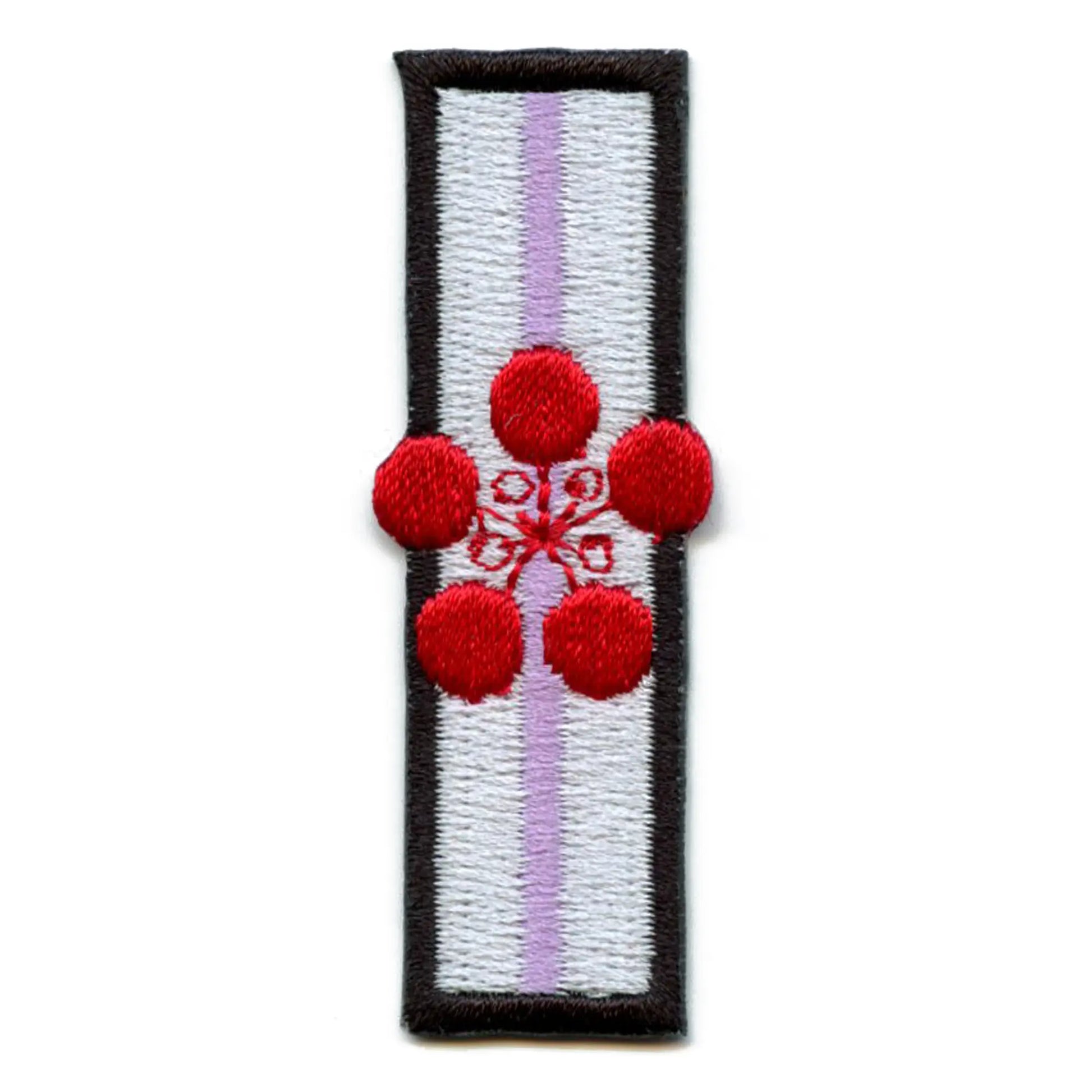 Demon Katana Sword Patch Anime Red Slayer Embroidered Iron On