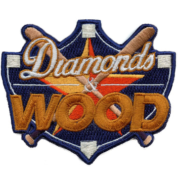 Diamonds And Wood Patch Houston Parody Culture Embroidered Iron On