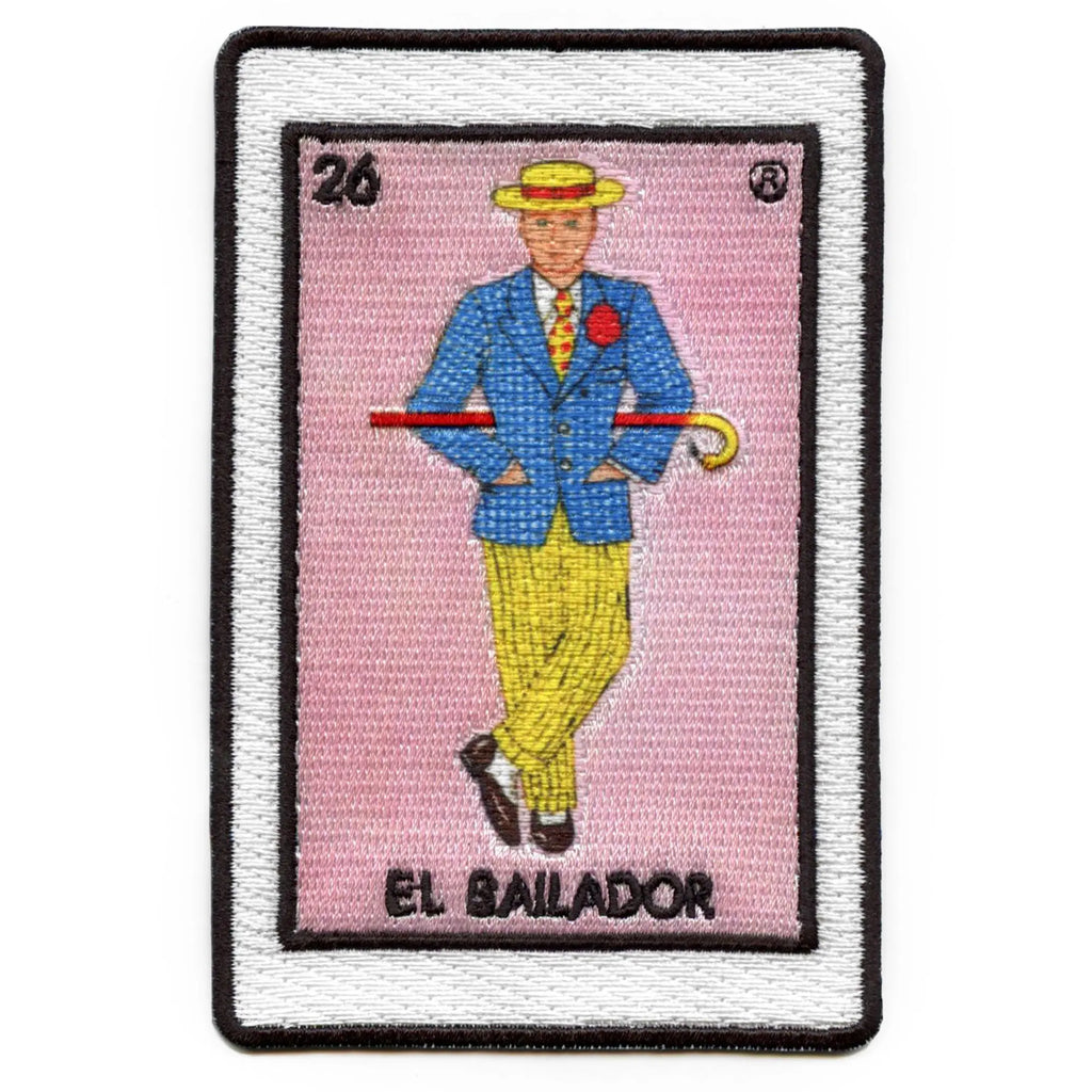 El Bailador 26 Patch Dancer Mexican Loteria Card Sublimated Embroidery Iron On