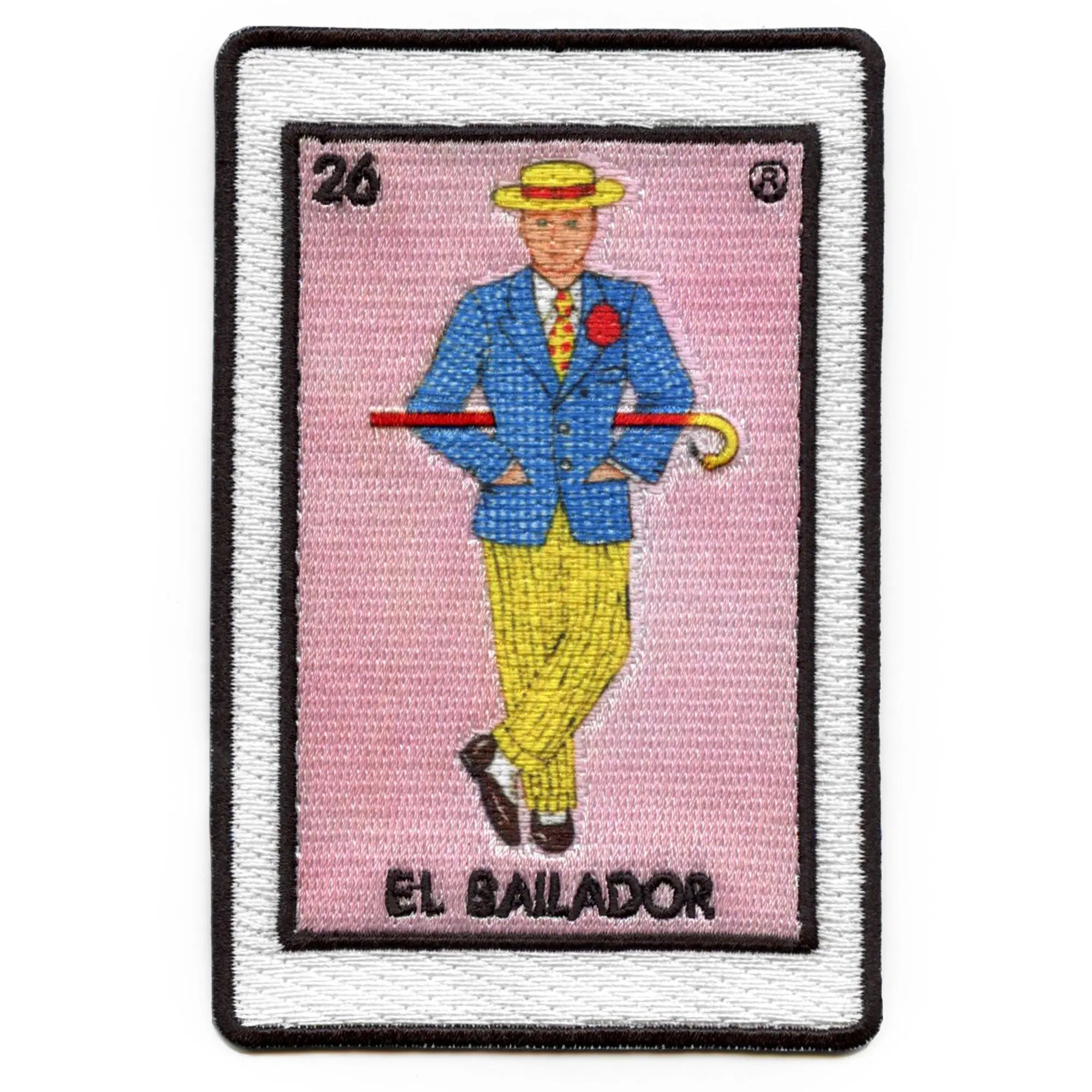 El Bailador 26 Patch Dancer Mexican Loteria Card Sublimated Embroidery Iron On