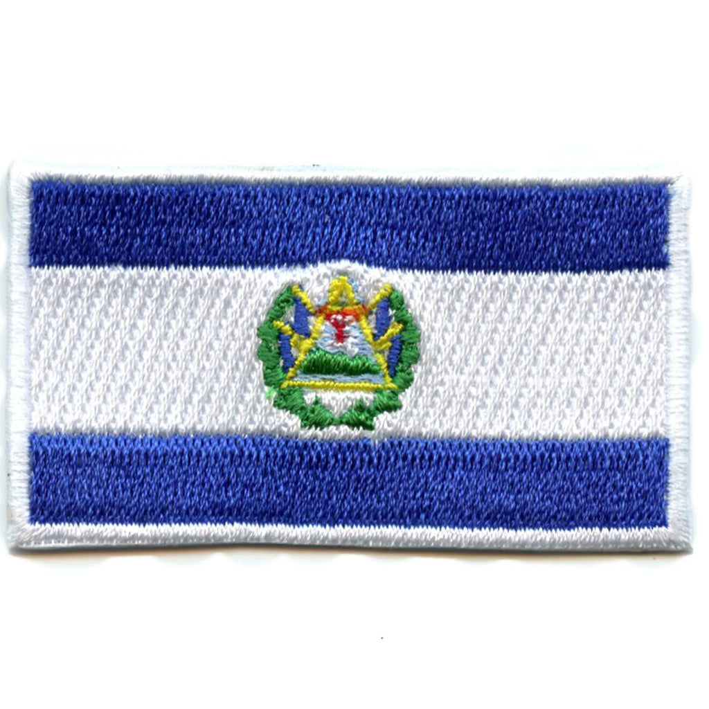 Mini écusson drapeau du Salvador souvenir de voyage latino brodé thermocollant
