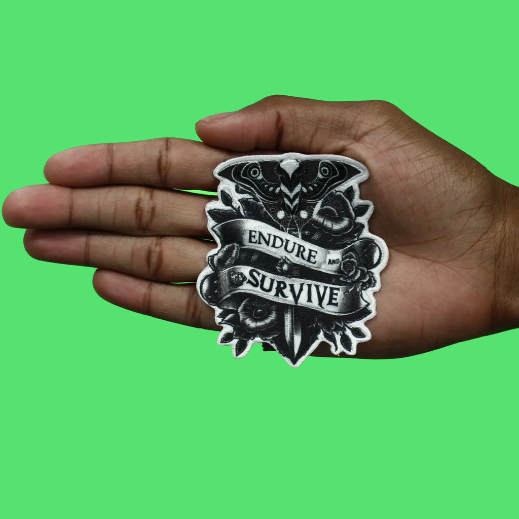 Endure And Survive Patch Zombie TV Show Sublimated Embroidered Iron On