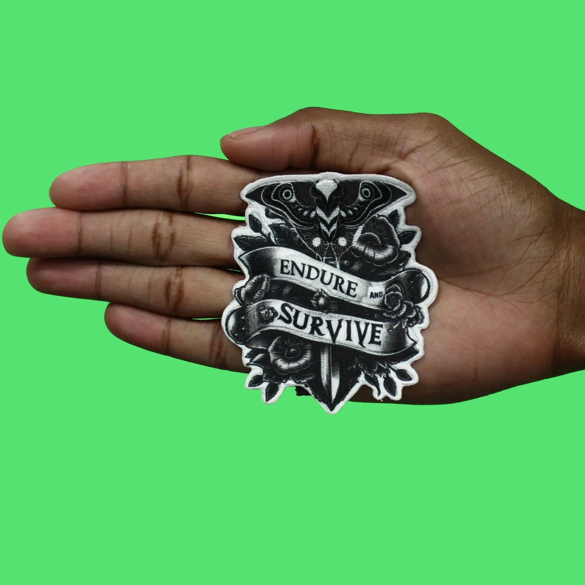 Endure And Survive Patch Zombie TV Show Sublimated Embroidered Iron On