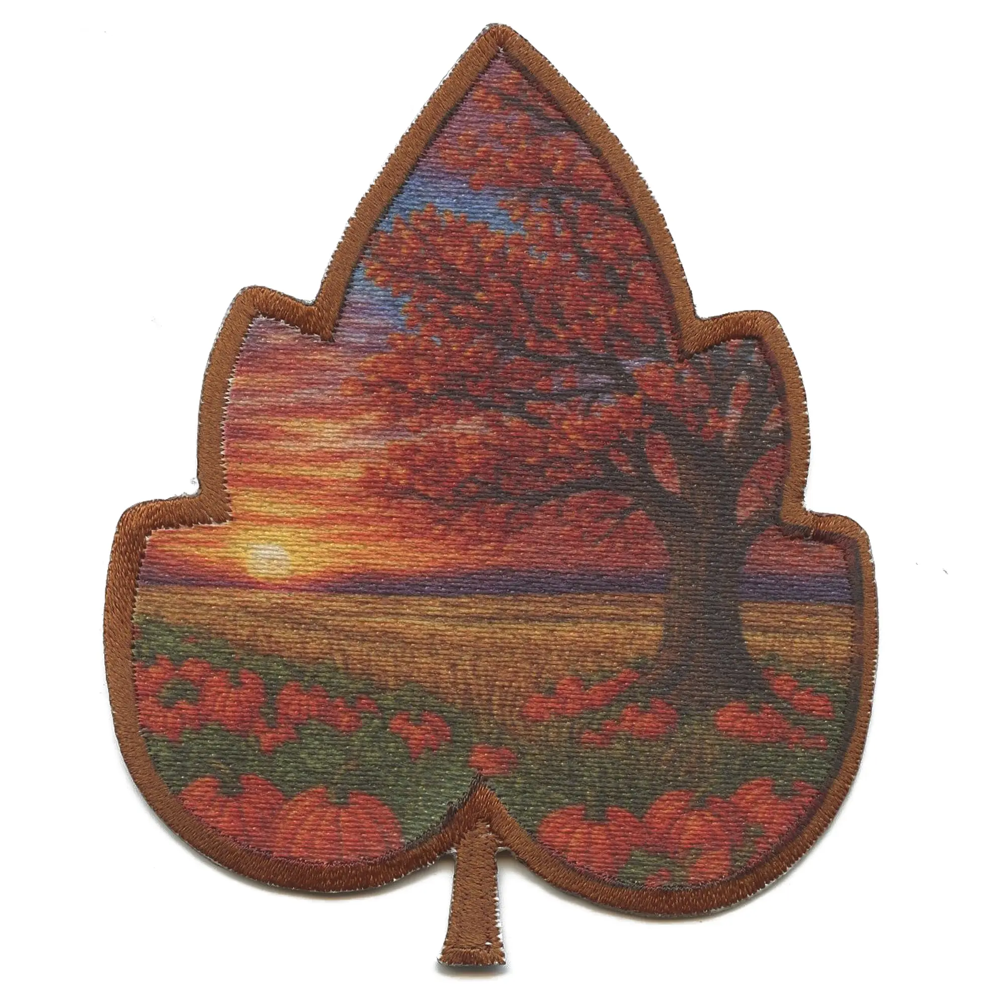 Sweater Weather Leaf Patch Fall Cozy Season Brodé Iron On