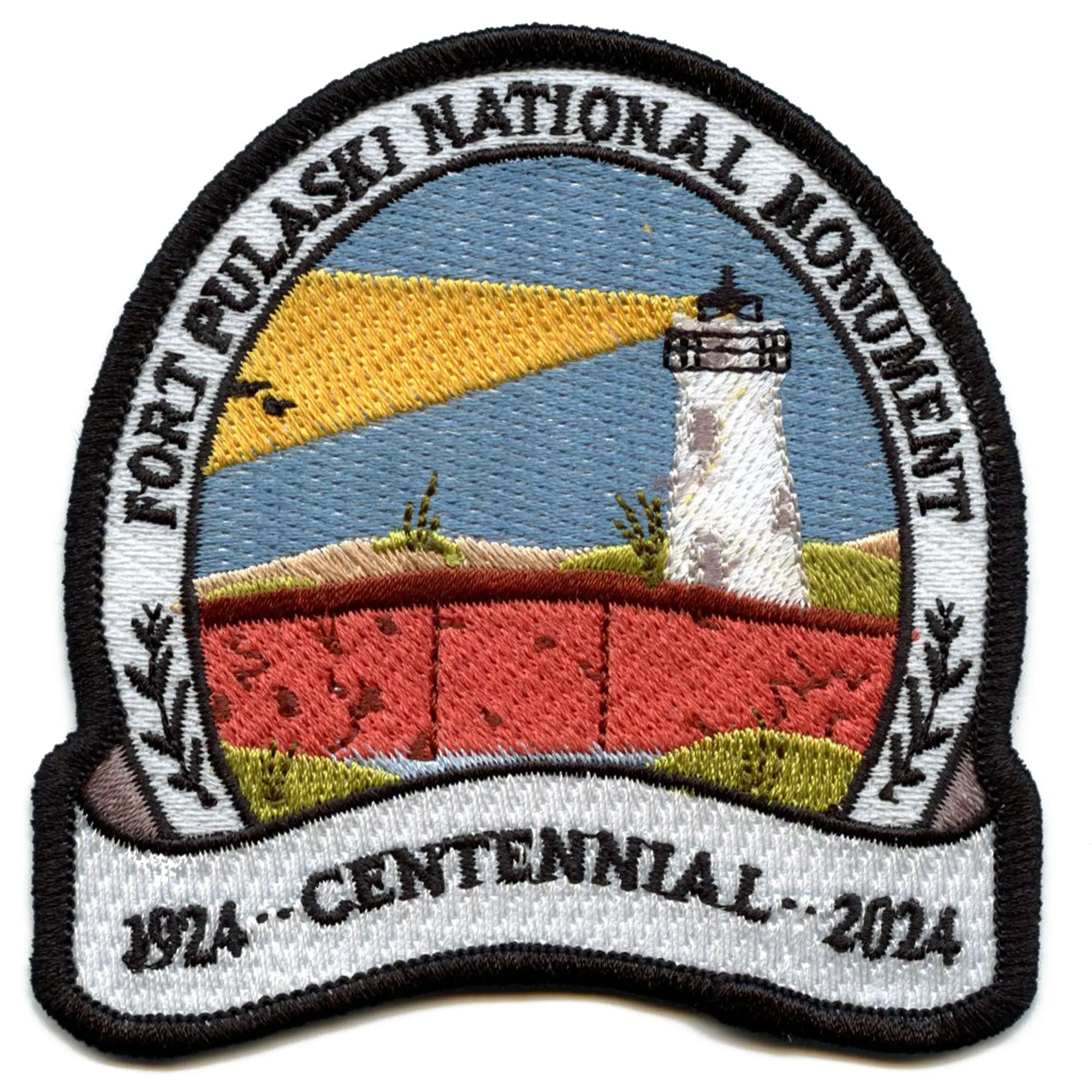 Patch du monument national de Fort Pulaski 100e anniversaire Centenaire Souvenir de voyage brodé à repasser