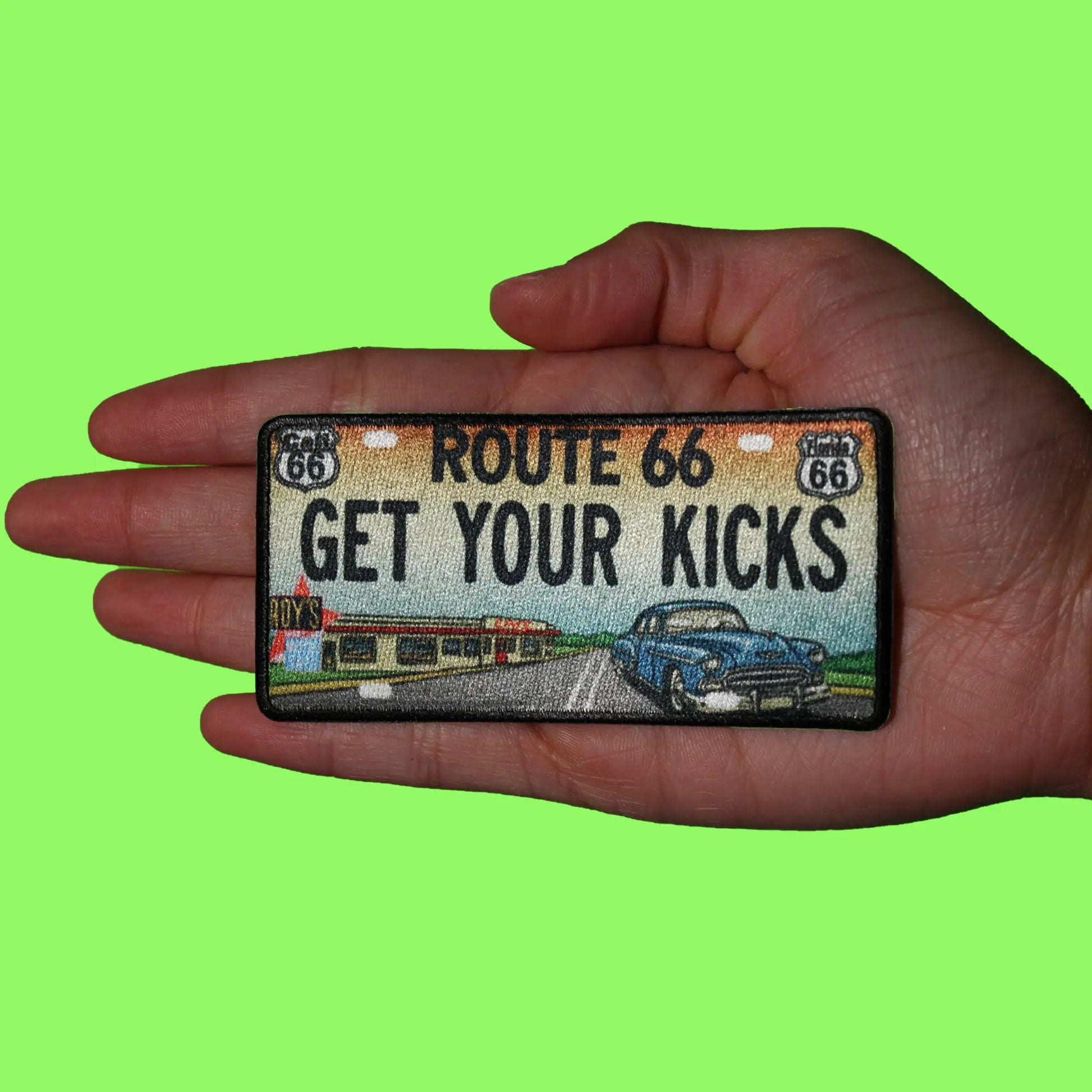 Get Your Kicks Patch Route 66 Travel Sublimation Iron On