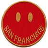San Francisco Smiley Face Patch Football Fan Red/Gold Embroidered Iron on