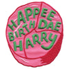 Harry Potter Movie Patch Happee Birthdae Cake Embroidered Iron On