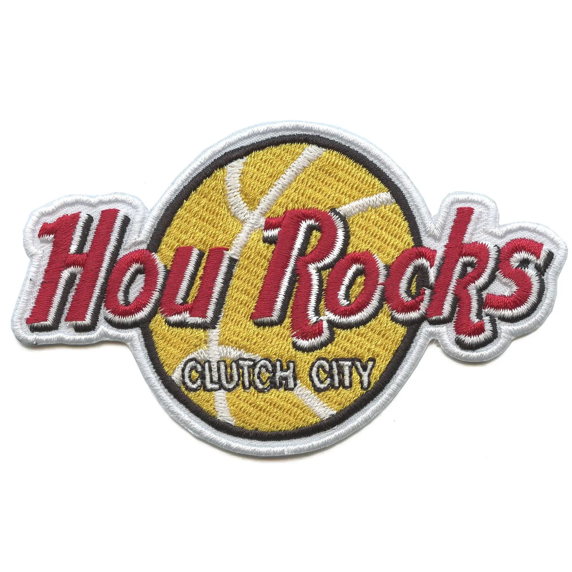Hou Rocks Clutch City Patch Houston Basketball Embroidered Iron on