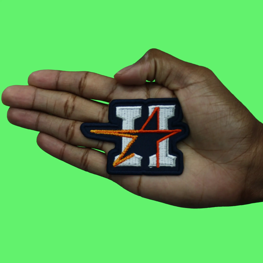 Houston H Star Patch Houston Baseball Symbol Embroidered Iron on