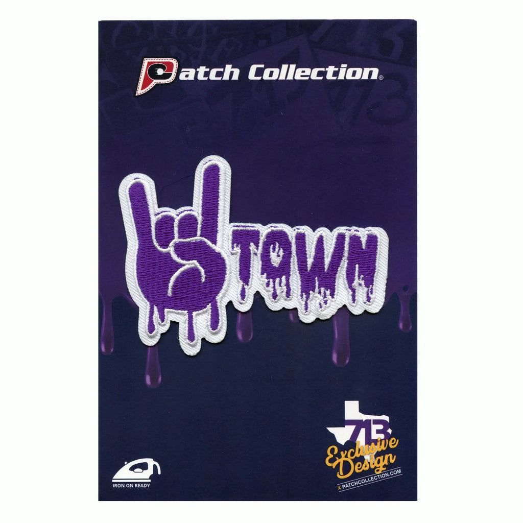 Houston Syrup H-Town Patch Drip Hand Script Embroidered Iron On