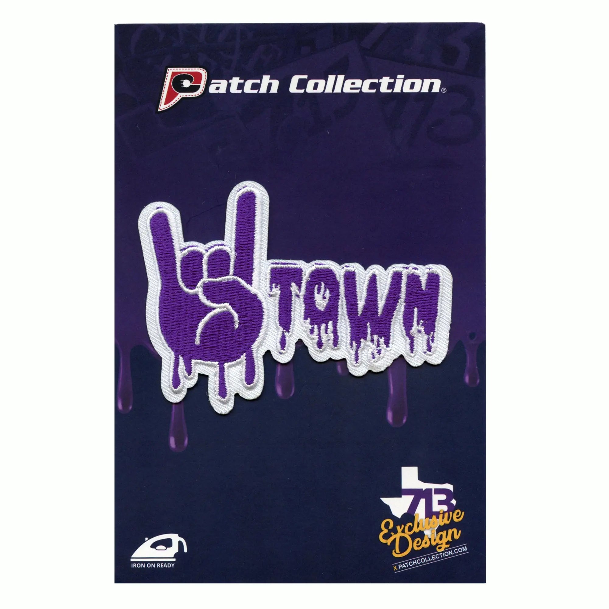 Houston Syrup H-Town Patch Drip Hand Script Embroidered Iron On
