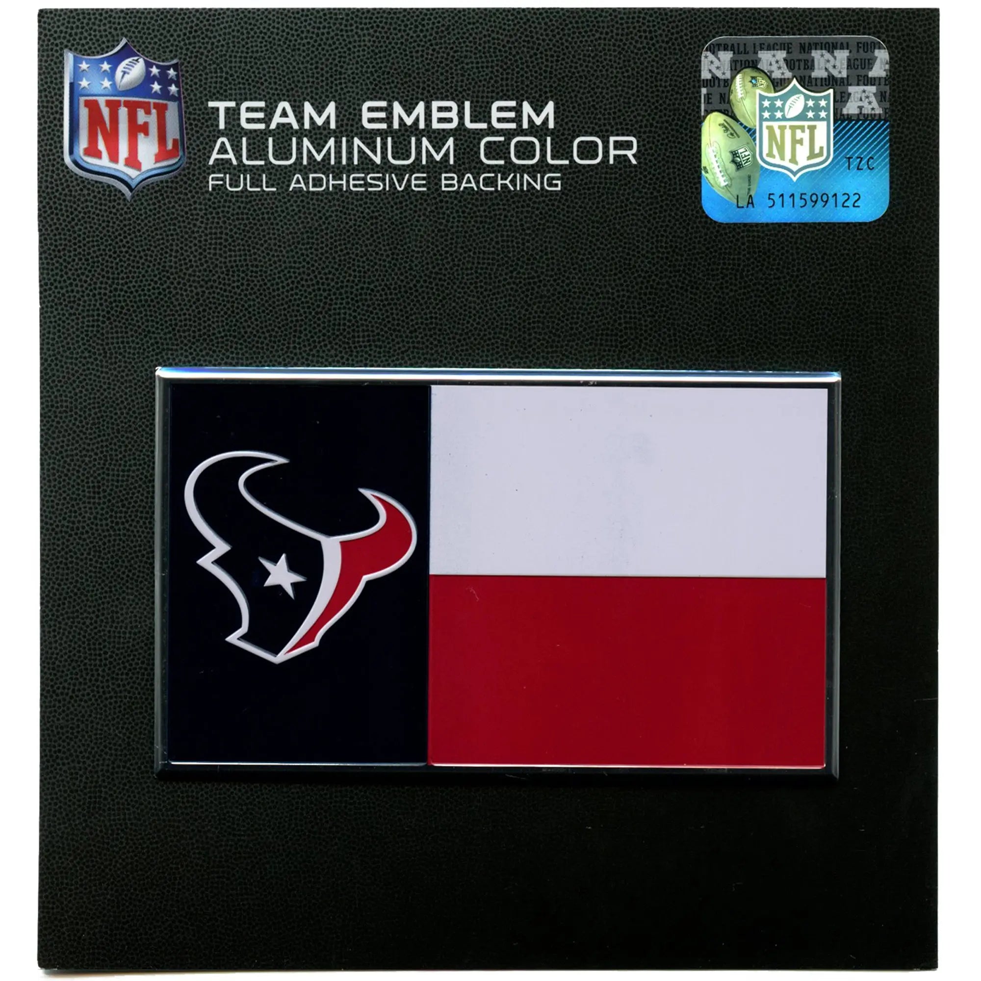 Emblème automatique de voiture de drapeau en aluminium coloré des Houston Texans