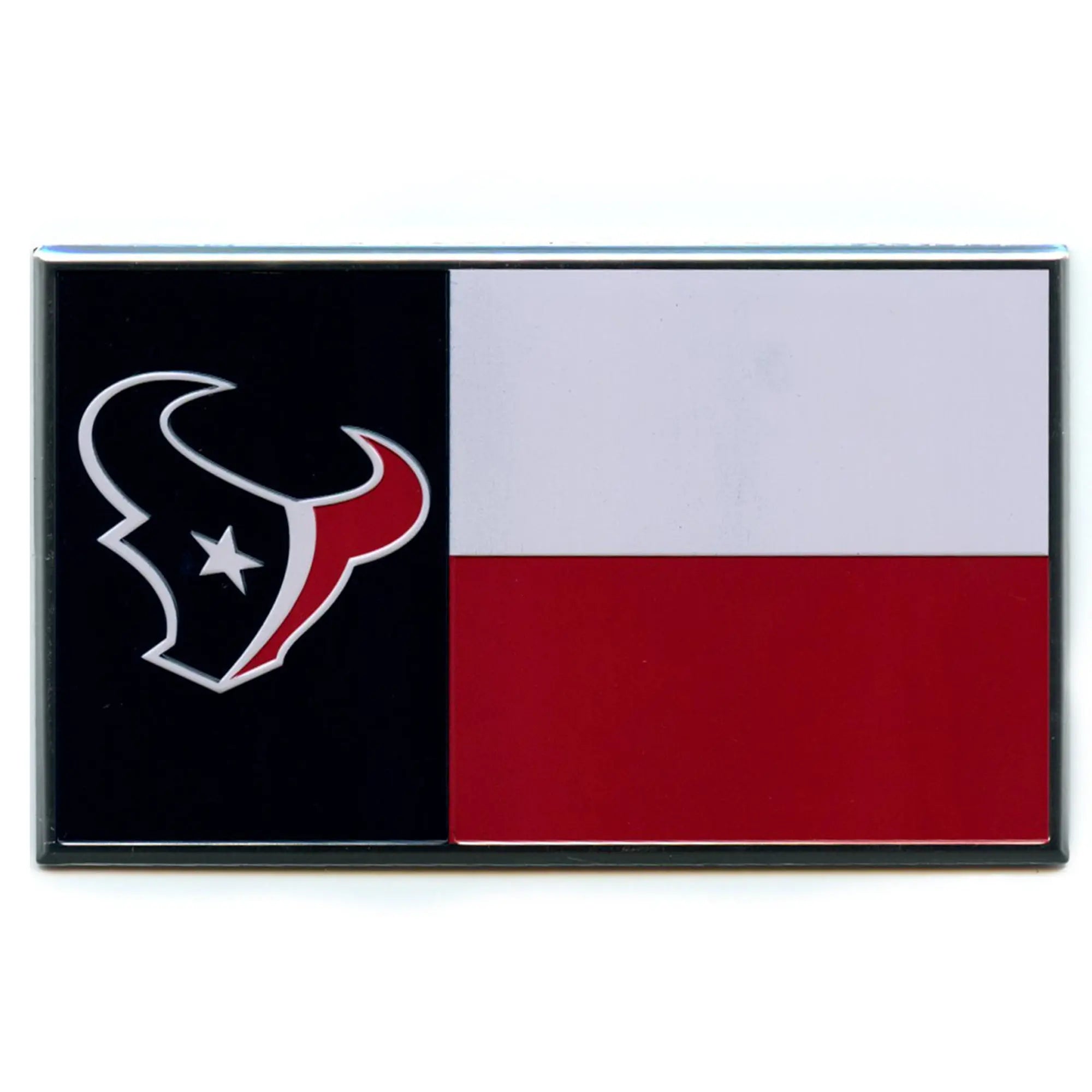 Emblème automatique de voiture de drapeau en aluminium coloré des Houston Texans