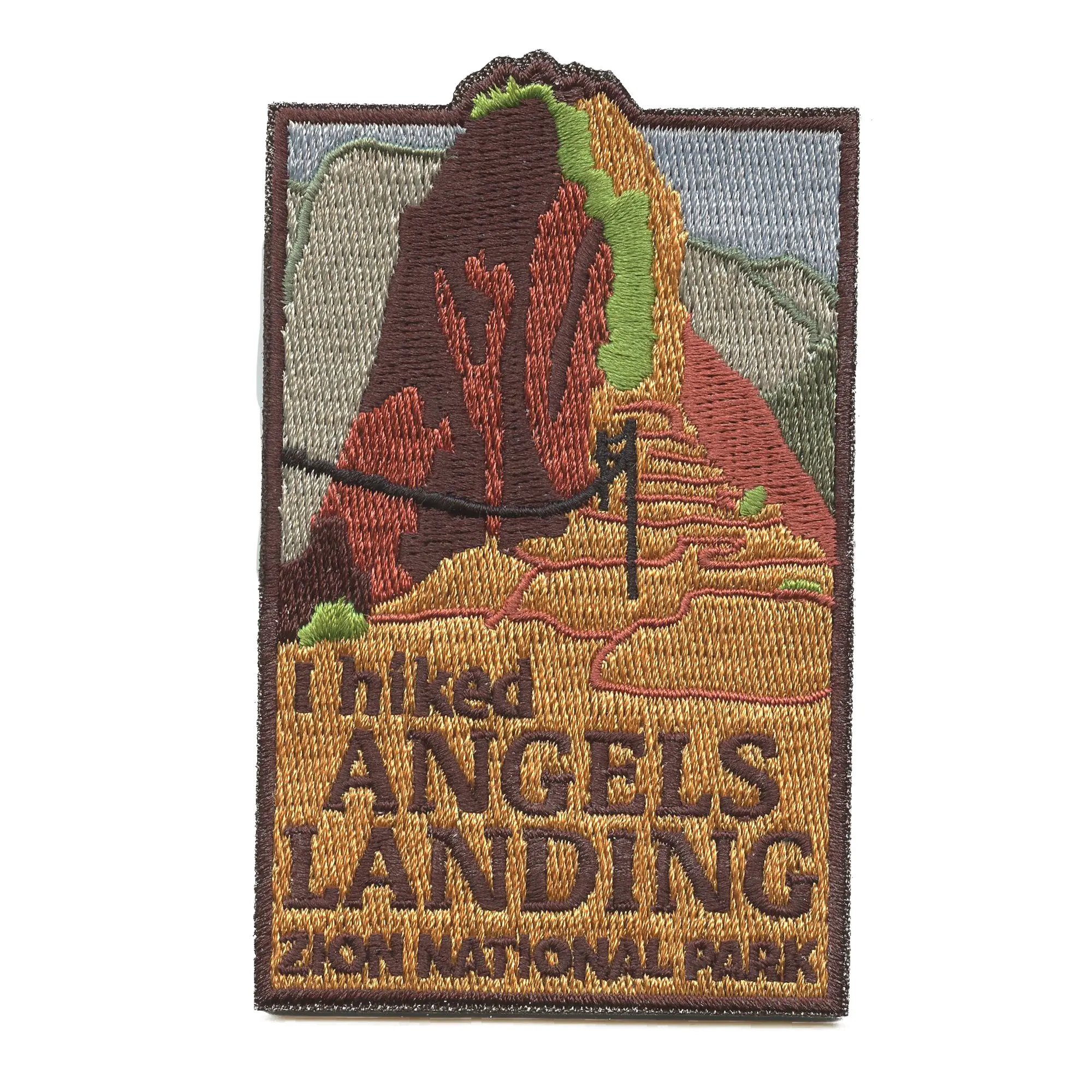 I Hiked Angels Landing Travel Patch National Park Embroidered Iron On
