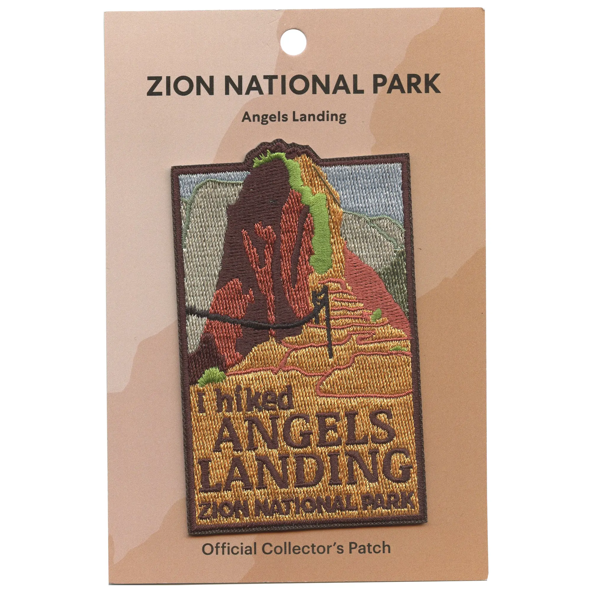 I Hiked Angels Landing Travel Patch National Park Embroidered Iron On