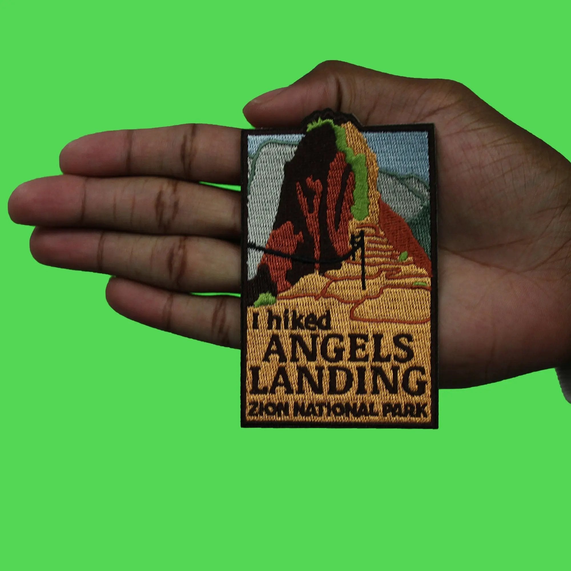 I Hiked Angels Landing Travel Patch National Park Embroidered Iron On