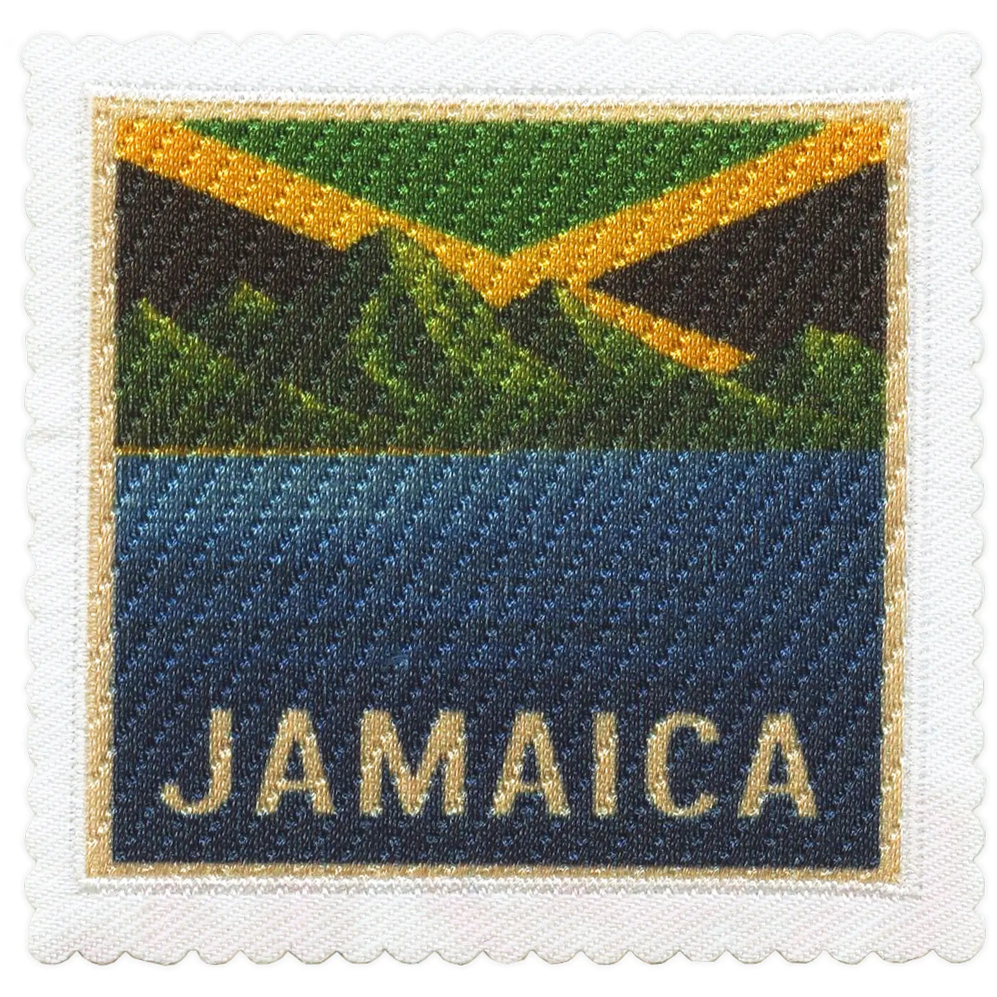 Écusson brodé drapeau jamaïcain