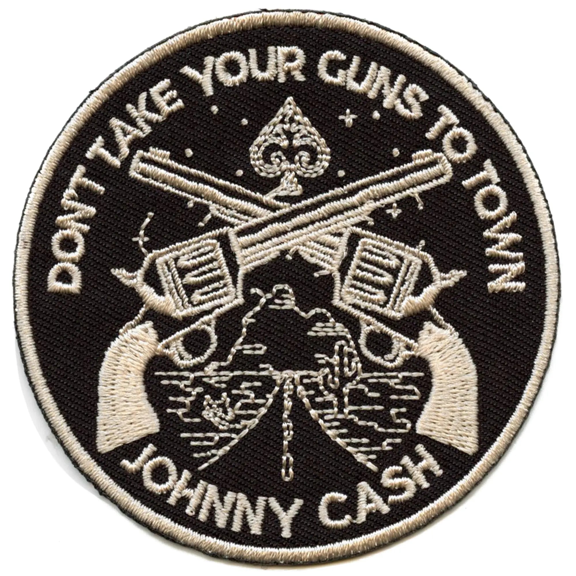 Patch brodé Johnny Cash « N'emportez pas vos armes en ville » Country Icon Legend