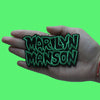 Marilyn Manson Name Logo Patch Heavy Metal Rock Band Embroidered Iron On