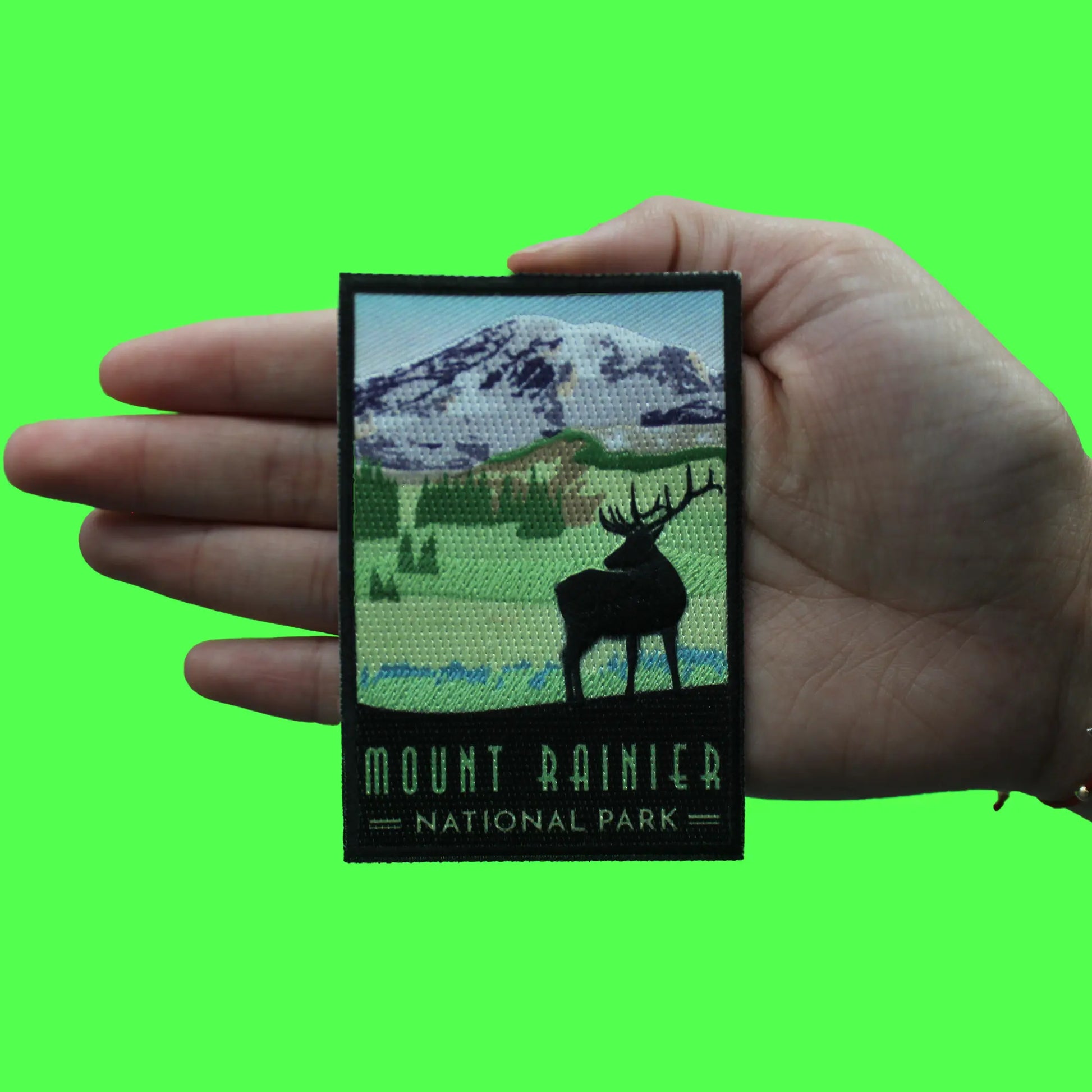 Mount Rainier National Park Patch Travel Collectible Souvenir Sublimated Embroidered Iron on