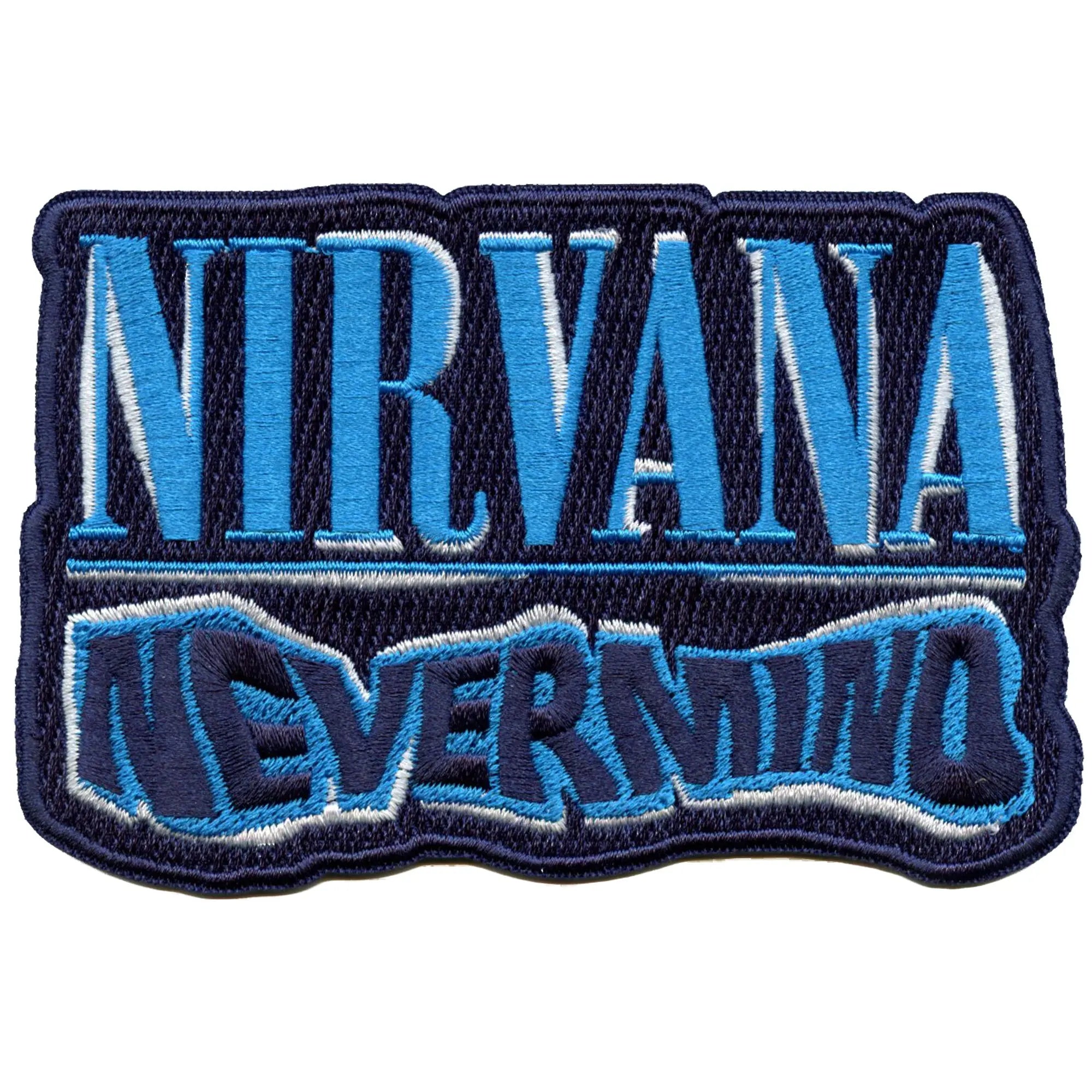 Nirvana Nevermind Wavy Cut-Out Patch Grunge Alternative Rock Embroidered Iron On