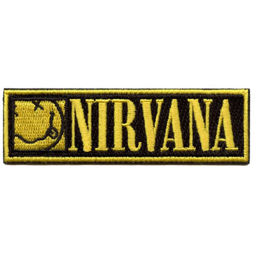 Nirvana Small Happy Face Logo Patch Grunge Alternative Rock Embroidered Iron On