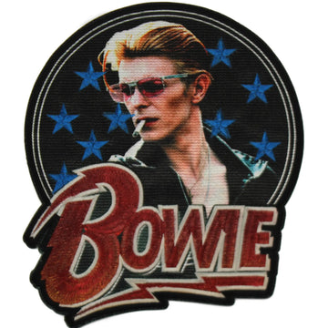 Official David Bowie Stars Glam Rock Sublimated XL Back Patch Iron On
