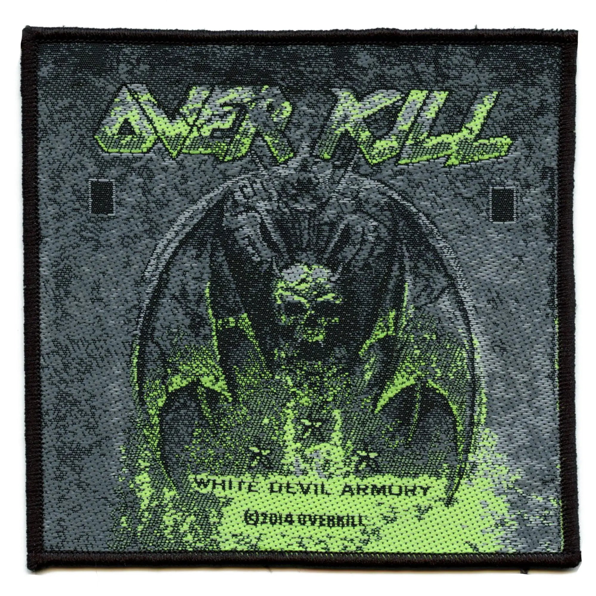 Patch Overkill White Devil Armoury Heavy Rock Music Tissé Thermocollant