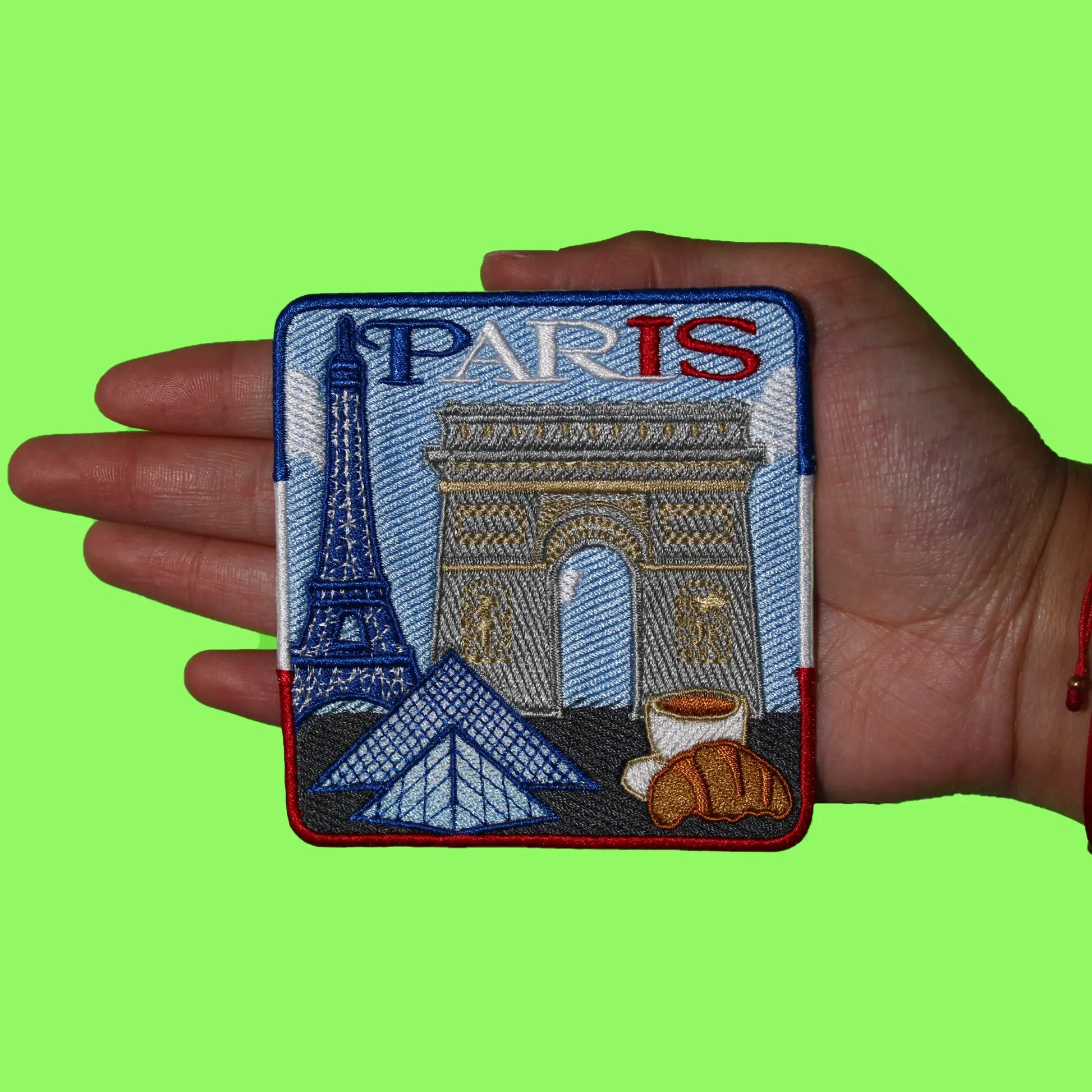 Paris France Travel Patch Tourist Souvenir Monuments Embroidered Iron On